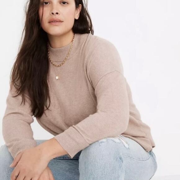 Madewell Ashbury Mockneck Boxy Merino Blend Sweater - Picture 5 of 13